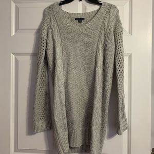 Grey AE V-Neck Sweater Dress